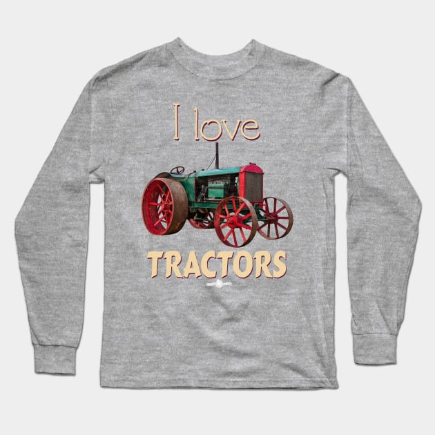 I Love Tractors Peter Brother Long Sleeve T-Shirt by seadogprints